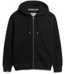 Superdry Herren Sweatjacke - Essential Logo Zip Hoodie, Kapuze, einfarbig Schwarz / S