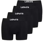 Levi's Herren Boxershorts, 4er Pack - Solid Basic Boxer Brief ECOM, Organic Schwarz