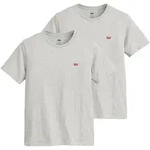 Levi's Herren T-Shirt 2er Pack - "Original Housemark Tee", Rundhals, Baumwolle Grau M
