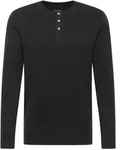 MUSTANG Herren Longsleeve - Arminto, Knit Rib, Henley-Kragen, Slim Fit, Bio-Baumwolle
