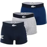 LACOSTE Herren Boxershorts, 3er Pack - Trunks, Big Croc Print, Cotton Stretch