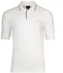AX ARMANI EXCHANGE Herren Poloshirt - Logo, Cotton Stretch, Kontraststreifen Wei&szlig; L
