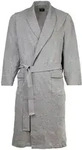 BOSS Herren Bademantel - Robe, Morgenmantel, Baumwolle, Logo Grau M