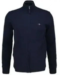 GANT Herren Strickjacke - SUPERFINE LAMBSWOOL ZIP CARDIGAN, Stehkragen, Wolle