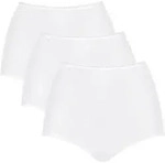 Sloggi Damen Slip Maxi, 3er Pack - 24/7 Microfibre, einfarbig Wei&szlig; / 42