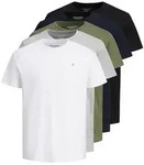 JACK&JONES Herren T-Shirt, 5er Pack - JORJXJ, T-Shirt, kurzarm, Rundhals, Baumwolle,