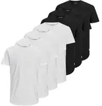 JACK&JONES Herren T-Shirt, 7er Pack - JJENOA TEE CREW NECK, Basic, Baumwolle
