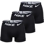 NIKE Herren Boxer Shorts, 3er Pack - Trunks, Dri-Fit Micro, Logobund Schwarz / S