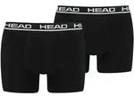 HEAD Herren Boxershort, 2er Pack - Basic, Baumwoll Stretch, einfarbig Schwarz / L