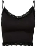 ONLY Damen Cropped-Top - ONLVICKY LACE SEAMLESS CROPPED TOP, Tr&auml;gertop, Spitze
