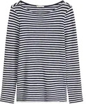Marc O'Polo Damen Langarmshirt - Slub-Jersey T-Shirt Longsleeve, Regular Fit,