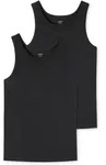 UNCOVER by SCHIESSER Herren Unterhemd 2er Pack - Serie "Uncover", Rundhals Schwarz /