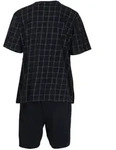 G&Ouml;TZBURG Herren Schlafanzug Set - kurz, V-Ausschnitt, gemustert Blau / 2XL