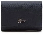 LACOSTE Damen Geldb&ouml;rse - Compact Wallet, Kunstleder,11,5x22x1cm (HxLxB) Blau