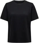 ONLY Damen T-Shirt - ONLONLY TEE, Rundhals, Baumwolle, einfarbig Schwarz / XS