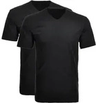 RAGMAN Herren T-Shirt 2er Pack - 1/2 Arm, Unterhemd, V-Neck Schwarz / 3XL