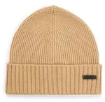 BOSS Herren M&uuml;tze, Schurwolle - Fati, Beanie, Rippstrick, One Size, einfarbig Beige