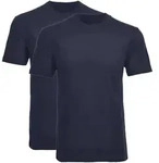 RAGMAN Herren T-Shirt 2er Pack - 1/2 Arm, Unterhemd, Rundhals Dunkelblau / 6XL