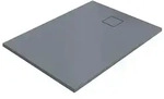 Duschwanne H&uuml;ppe EasyFlat 1200 x 52 x 1000 mm, Mineralguss, Ablauf kurze Seite, grau