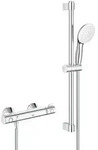GROHE Grohtherm 800 Thermostat-Brausebatterie mit Brausegarnitur 600 mm - chrom -