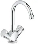Zweigriff-Waschtischmischer Grohe Costa, Ausladung 137 mm schwenkbar, mit Zugstange,