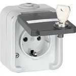 Aufputz-Steckdoseh PEHA IP44, Schuko, Beschriftung, D 6620 WAB NA VS - 1-fach