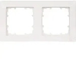 Rahmen 80-mm-Ma&szlig; 2-fach, 151 mm x 80 mm titanwei&szlig;