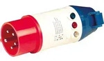 CEE-Pr&uuml;f-Adapter TV416 mit Drehfeldrichtungsanzeige 16A - 65 x 165 mm