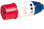 CEE-Pr&uuml;f-Adapter TV432 mit Drehfeldrichtungsanzeige 32A - 65 x 165 mm