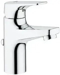 Waschtischmischer Grohe Bauflow S-Size, Ausladung 91 mm, mit Zugstange, chrom -
