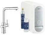 Sp&uuml;ltischmischer Grohe Blue Home Starter Kit, herausziehbarer L-Auslauf, chrom mit