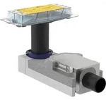 Geberit Duschrinnen Rohbau-Set CleanLine, Abgang waagrecht, Einbauh&ouml;he 90 - 220 mm -