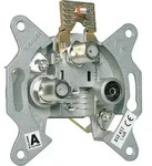 Unterputz-Antennendose Schwaiger 3-loch - 2 x F-Buchse, 1 x IEC Buchse