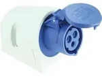 CEE-Wandsteckdose IP44 230V, 16A blau/grau