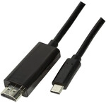 Logilink USB Type-C cable, C/M to HDMI-A/M, 4K/60 Hz, black, 3 m