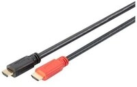DIGITUS HDMI-Kabel Ethernet u. Signalverst&auml;rker 10m schwarz