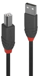 Lindy 36675 USB Kabel USB 2.0 5 m USB A USB B Schwarz