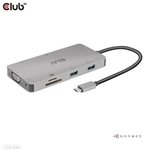 CLUB3D USB Gen1 Type-C 9-in-1 hub with HDMI, VGA, 2x USB Gen1 Type-A, RJ45, SD/Micro