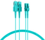 Duplex Patchkabel LC-SC OM3, 5m LSZH 1,2mm aqua