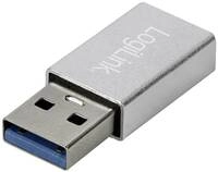 Logilink Adapter USB 3.2 Gen1 Type-C,USB-A/M zu USB-C/F,silb