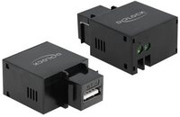 DELOCK Keystone Modul mit USB Typ-A Ladebuchse 2,1 A schw.
