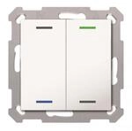 MDT BE-TAL55T2.01 Taster Light 55 2fach RGB-W Temp.sensor Reinwei&szlig; gl. Neutral