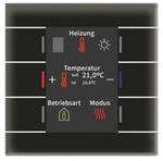 MDT BE-GT2TS.02S KNX Glastaster II Smart mit Farbdisplay und Temperatursensor sw