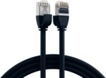 RJ45 Patchkabel Cat.6A U/FTP TPE, 4mm ultraflex schwarz 1,5m
