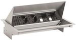 Bachmann CONEO Set Einbaurahmen 900.402 u.4-fach Steckdosenleiste