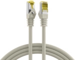 RJ45 Patchkabel Cat.6A S/FTP LSZH, Cat.7 Rohkabel grau 0,15m