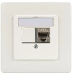 DIGITUS Leerdose mit Zentralplatte u. Rahmen, 2x Keystone