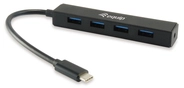 Equip 128954 Schnittstellen-Hub USB 3.2 Gen 1 (3.1 Gen 1) Type-C 5000 Mbit/s Schwarz