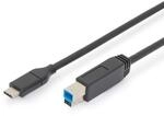 DIGITUS USB 3.0 Anschlusskabel Typ C -B St/St 1.8m, sw