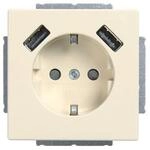 BJ Schuko/USB Steckdos 20 EUCB2USB-82 solo Busch-USB-Ladestation ews